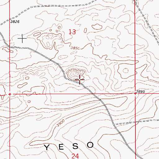 Topographic Map of Old Wallace Smith, NM