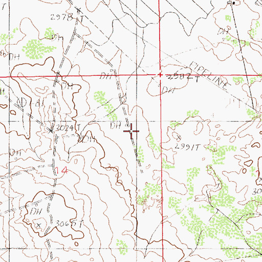 Topographic Map of Hodges Potash Property, NM