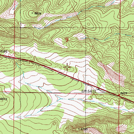 Topographic Map of Red Eagle, NM