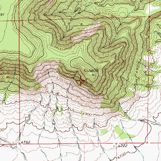 Topographic Map of Bish Number Two Mine, NM
