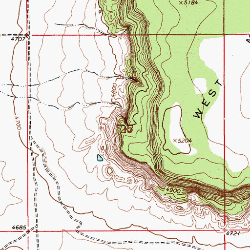 Topographic Map of Lookout Ranch Section Twenty Five, NM