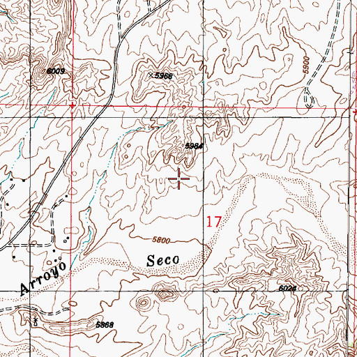 Topographic Map of Rogers, NM