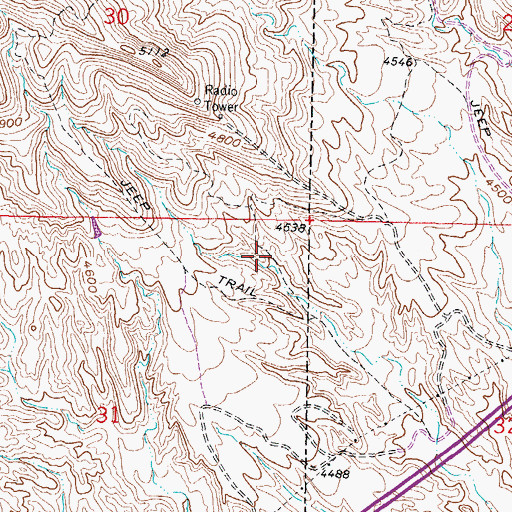 Topographic Map of Black Chief, NM