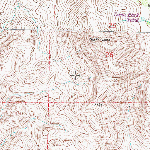 Topographic Map of Negro Diggings, NM
