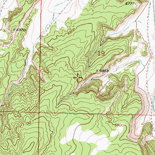 Topographic Map of Rio Puerco Mine, NM