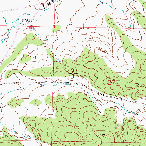 Topographic Map of Sackett Mine, NM