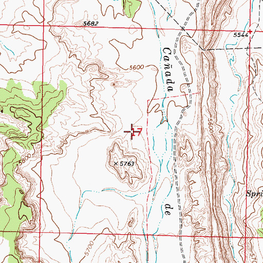 Topographic Map of Morris-Peters Prospect Number One, NM