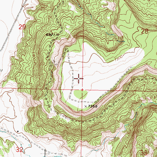 Topographic Map of North Butte Prospect, NM