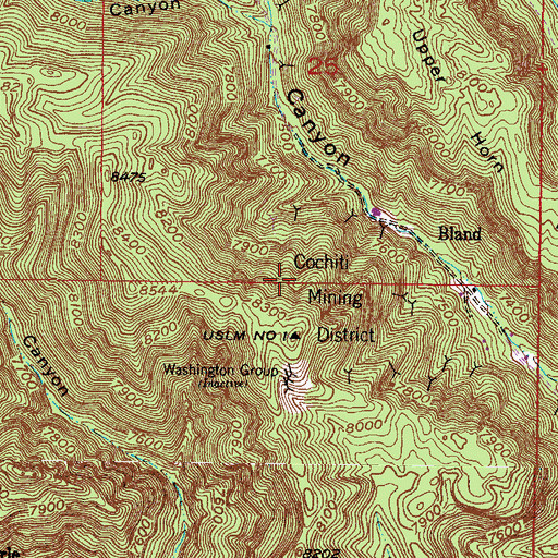 Topographic Map of North Star Lode, NM