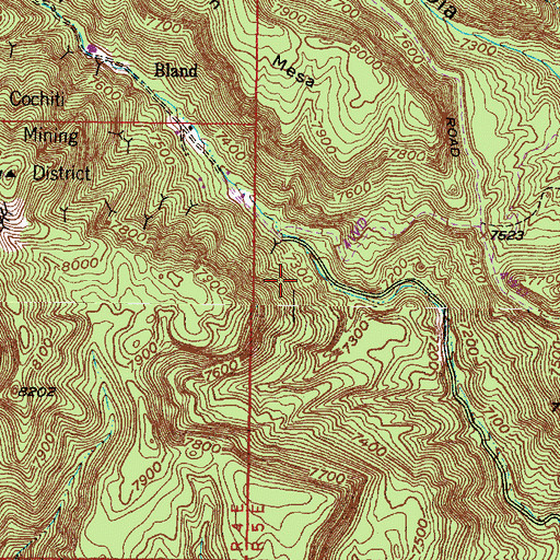 Topographic Map of Empire Lode, NM