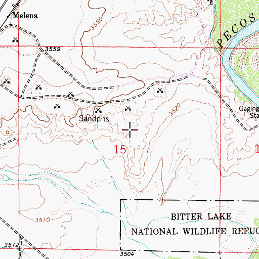 Topographic Map of Opal Garren Claims, NM