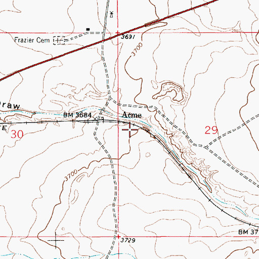 Topographic Map of Plaster Plant, NM