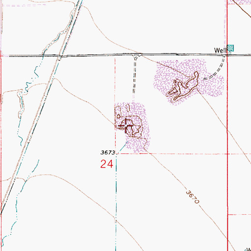 Topographic Map of Brasher Pit, NM