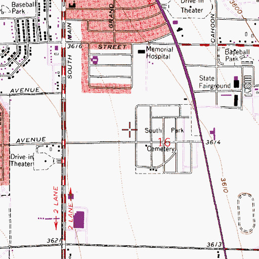 Topographic Map of Chaves County Pit, NM