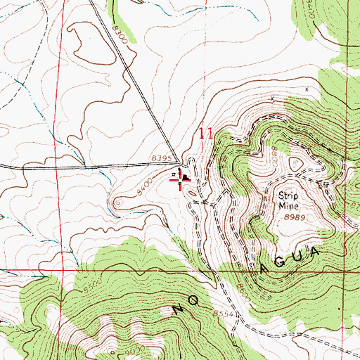 Topographic Map of Johns-Manville Mine, NM