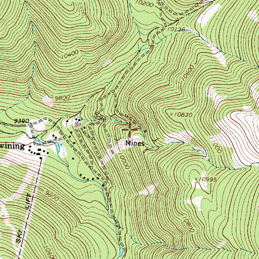 Topographic Map of Frazer Mine, NM