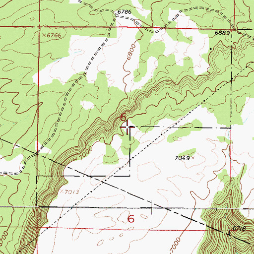 Topographic Map of Goats Point Prospect, NM
