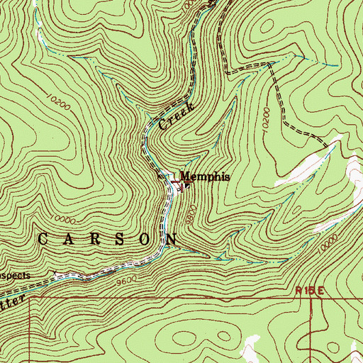 Topographic Map of Memphis Mine, NM