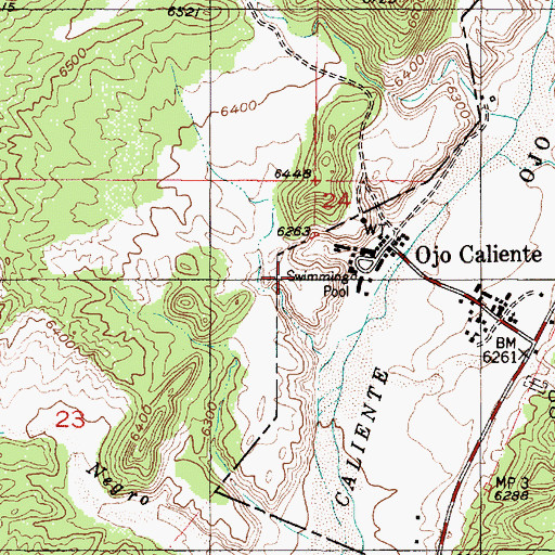Topographic Map of Mica Mill, NM