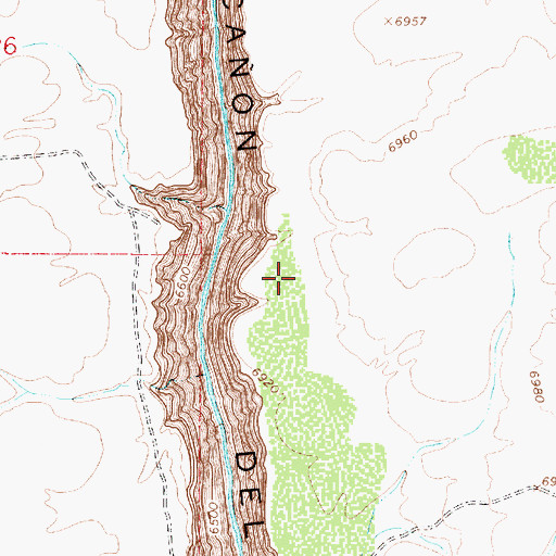 Topographic Map of Rio Grande Placer District, NM