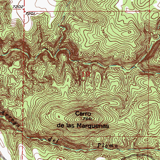 Topographic Map of Dulfney Mine, NM