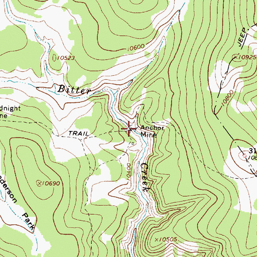 Topographic Map of Edison Mine, NM