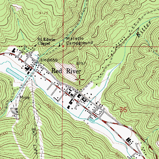 Topographic Map of Indiana, NM