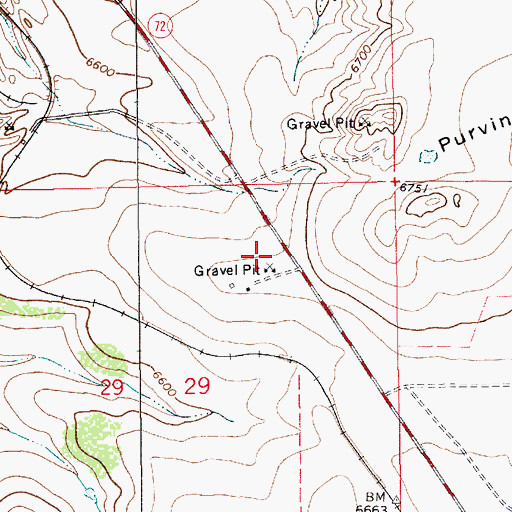 Topographic Map of Colorado and Southern Ballast Pit, NM