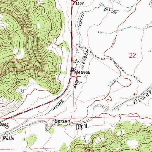 Topographic Map of Vandaveer, NM