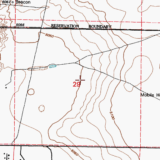 Topographic Map of El Cerro Pit, NM