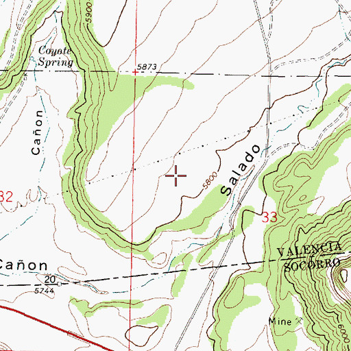 Topographic Map of Jack Rabbit Claim, NM