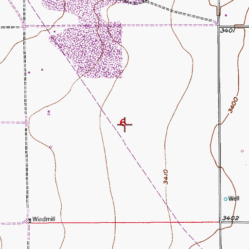 Topographic Map of Sherrell Pit, NM