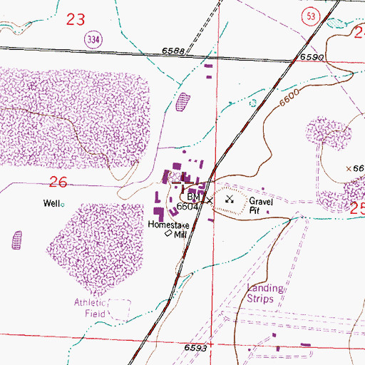Topographic Map of United Nuclear-Homestake Mill, NM
