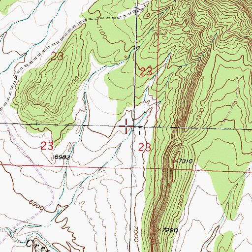 Topographic Map of Zia, NM
