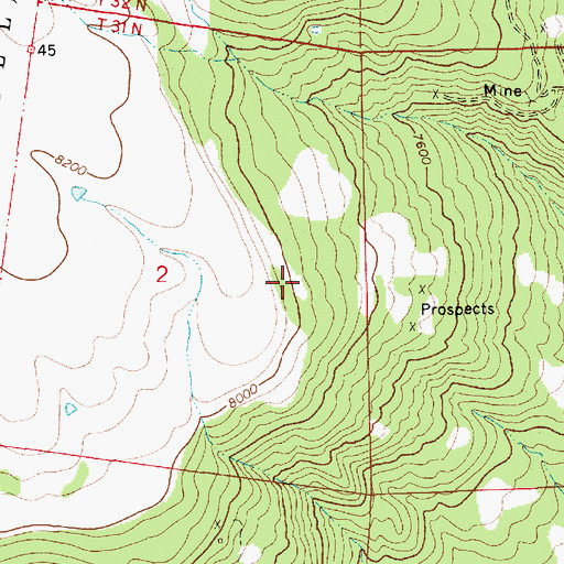 Topographic Map of Mendelsohn Mine, NM