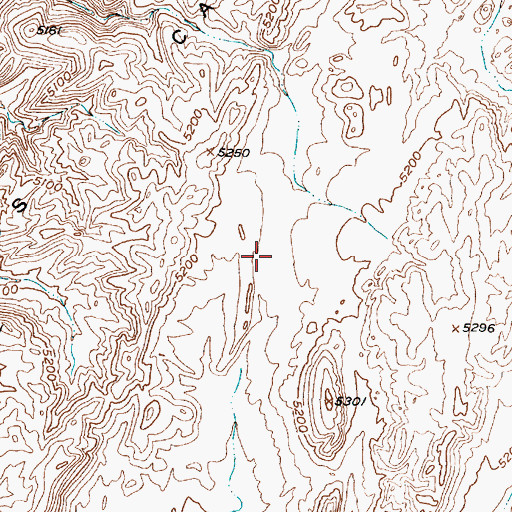 Topographic Map of Dewey, NM