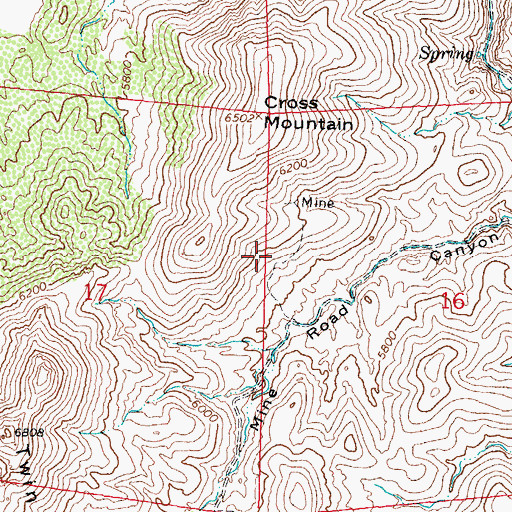 Topographic Map of Mill Hill, NM