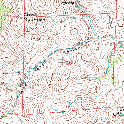 Topographic Map of Win Industries Mine, NM