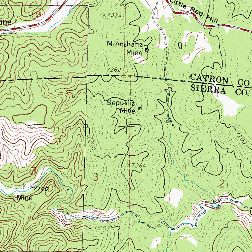 Topographic Map of Keystone, NM