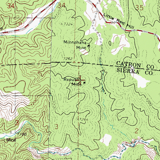 Topographic Map of Great Republic, NM