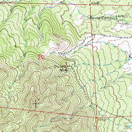 Topographic Map of Dictator and Covington, NM