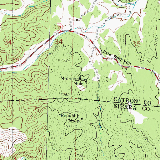 Topographic Map of Black Mountain, NM