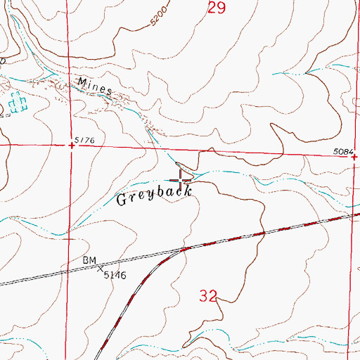 Topographic Map of El Oro Grande, NM