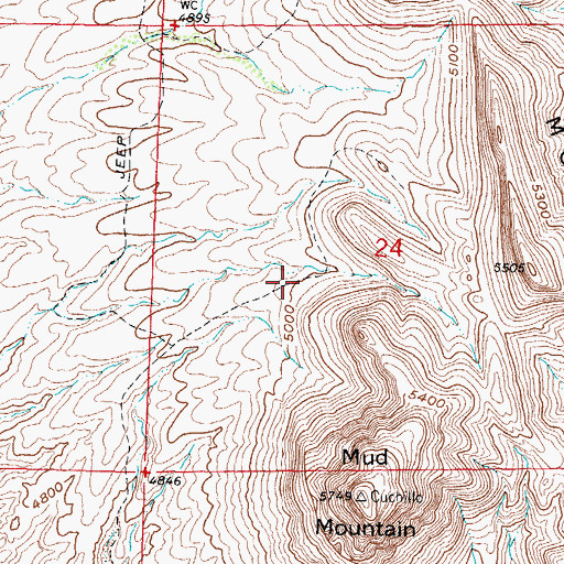 Topographic Map of Equator and Iron Reef Group, NM