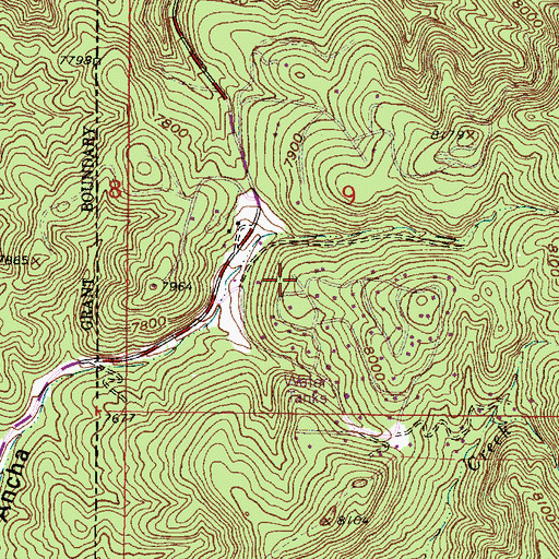 Topographic Map of Santa Fe Manganese District, NM