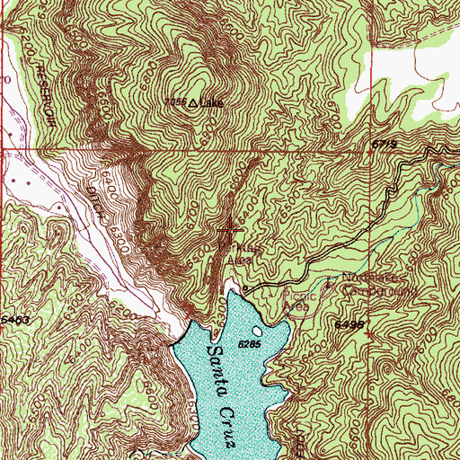 Topographic Map of Hubbard Prospect, NM
