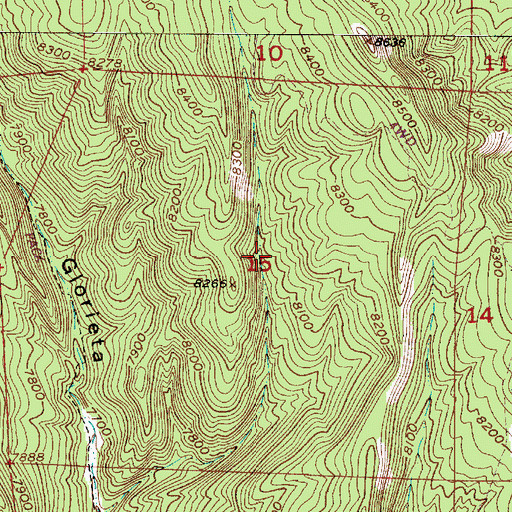 Topographic Map of Kunklin, NM