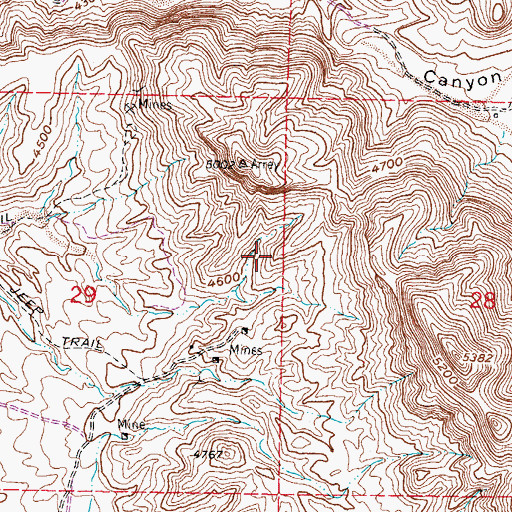 Topographic Map of Black Beauty Group, NM
