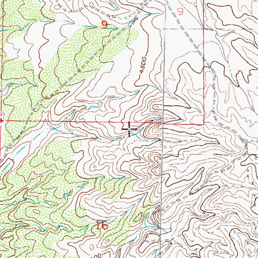 Topographic Map of Wild Horse Claim, NM