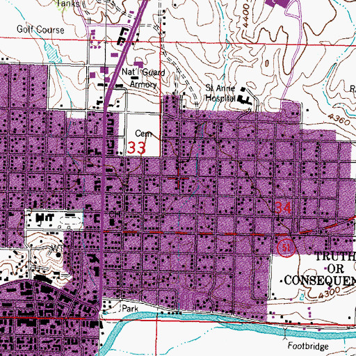 Topographic Map of Ellis Deposit, NM